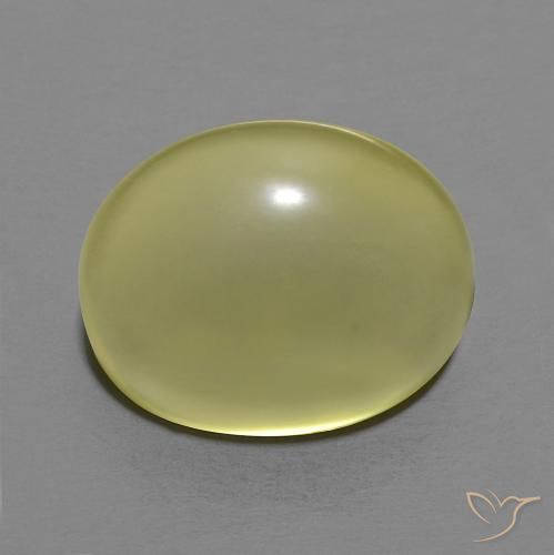 10.09ct 天然 绿黄色 石英, 椭圆形, 透明