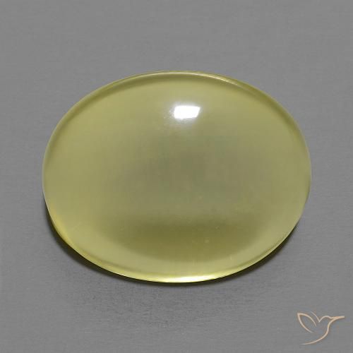 12.44ct 天然 中黄色 石英, 椭圆形, 透明