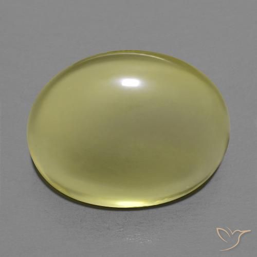 12.65ct 天然 中黄色 石英, 椭圆形, 透明