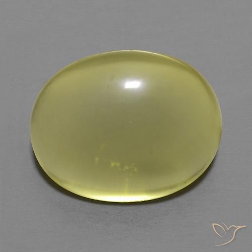 14.84ct 天然 绿黄色 石英, 椭圆形, 透明