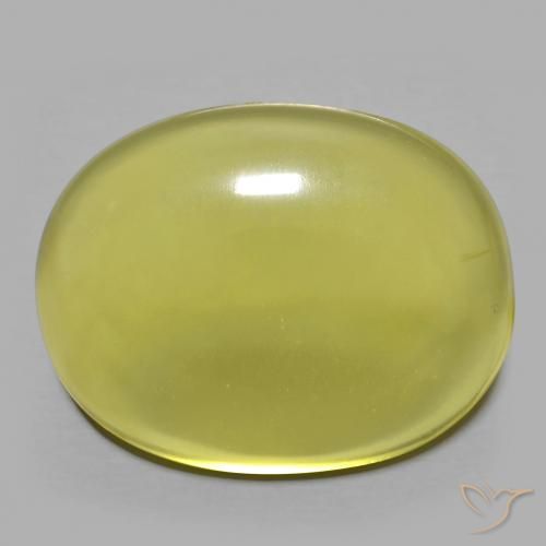 41.02ct 天然 中黄色 石英, 椭圆形, 透明