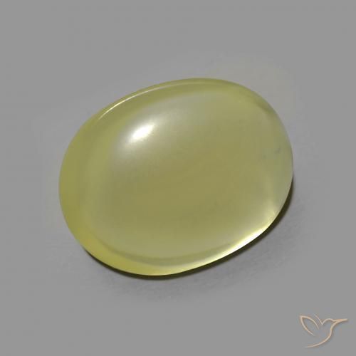 8.08ct 天然 绿黄色 石英, 椭圆形, 透明