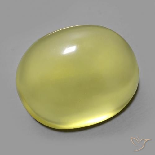 24.95ct 天然 中黄色 石英, 椭圆形, 透明