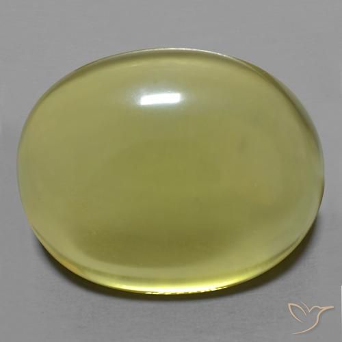 29.47ct 天然 中黄色 石英, 椭圆形, 透明