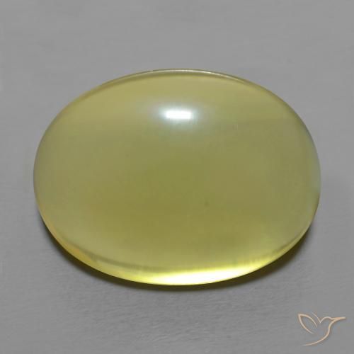 18.16ct 天然 中黄色 石英, 椭圆形, 透明