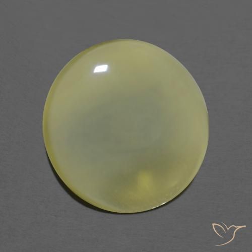 5.73ct 天然 淡黄色 石英, 圆形的, 透明