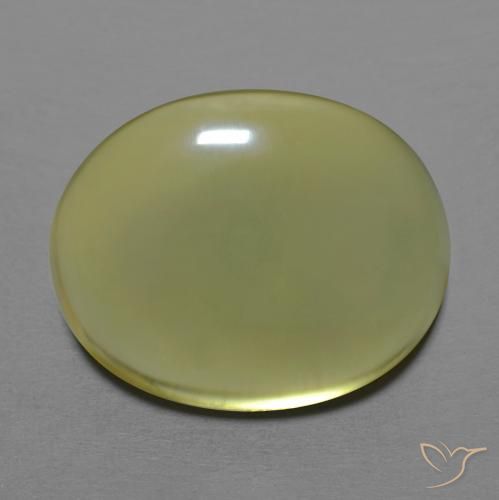 18.04ct 天然 绿黄色 石英, 椭圆形, 透明