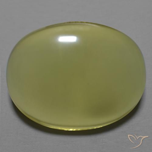 35.42ct 天然 淡黄色 石英, 椭圆形, 透明