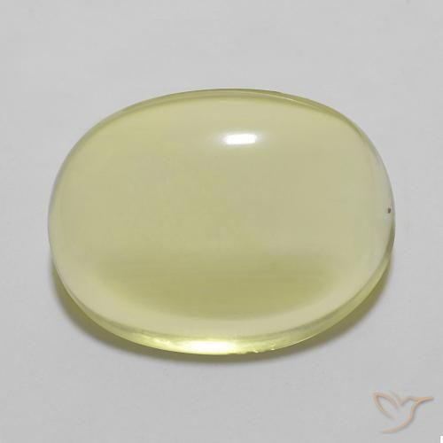 11.61ct 天然 淡菠萝黄 石英, 椭圆形, 透明