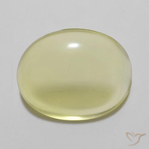 11.12ct 天然 淡菠萝黄 石英, 椭圆形, 透明