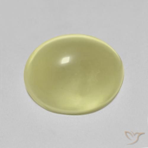 5.70ct 天然 淡黄色 石英, 椭圆形, 透明