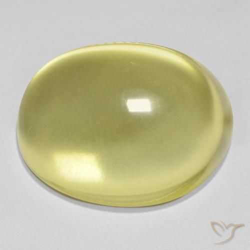 24.72ct 天然 柠檬黄 石英, 椭圆形, 透明