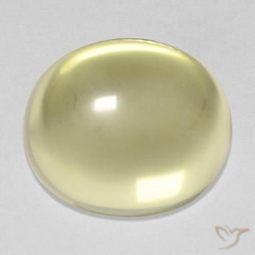 14.25ct 天然 淡黄色 石英, 椭圆形, 透明