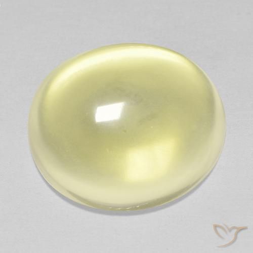 14.36ct 天然 淡黄色 石英, 椭圆形, 透明
