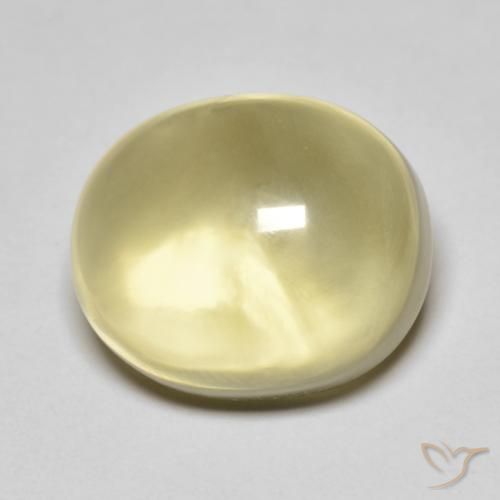 12.80ct 天然 淡黄色 石英, 椭圆形, 透明