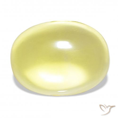 20.89ct 淡黄色 石英, 椭圆形, 透明