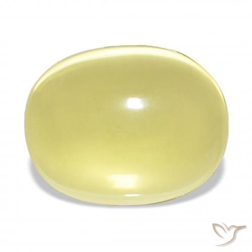 29.37ct 淡黄色 石英, 椭圆形, 透明
