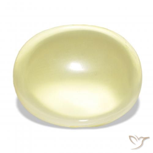 27.94ct 淡黄色 石英, 椭圆形, 透明