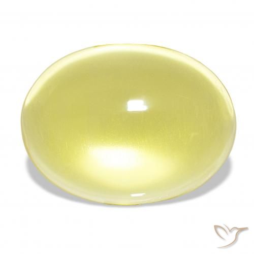 25.93ct 淡黄色 石英, 椭圆形, 透明