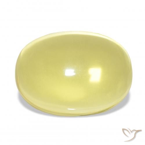 27.70ct 淡黄色 石英, 椭圆形, 透明