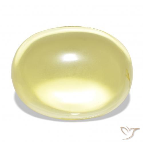 63.83ct 淡黄色 石英, 椭圆形, 透明