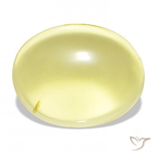 43.30ct 淡黄色 石英, 椭圆形, 透明