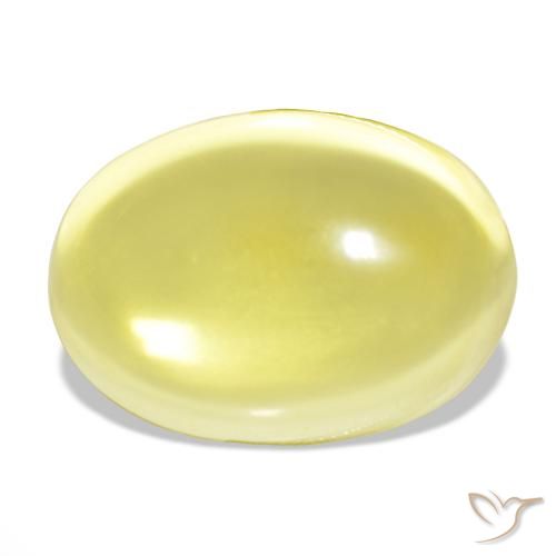 51.98ct 淡黄色 石英, 椭圆形, 透明