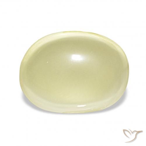10.06ct 淡黄色 石英, 椭圆形, 透明