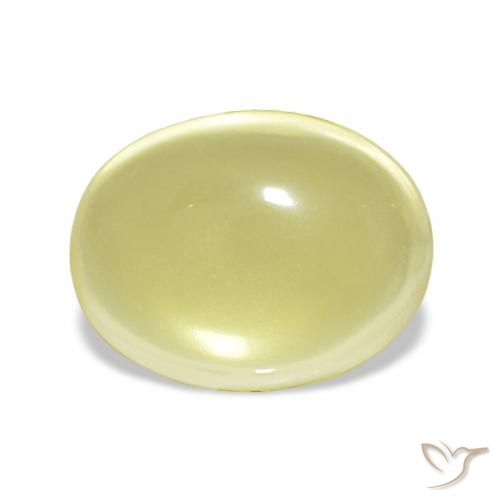 9.74ct 淡黄色 石英, 椭圆形, 透明
