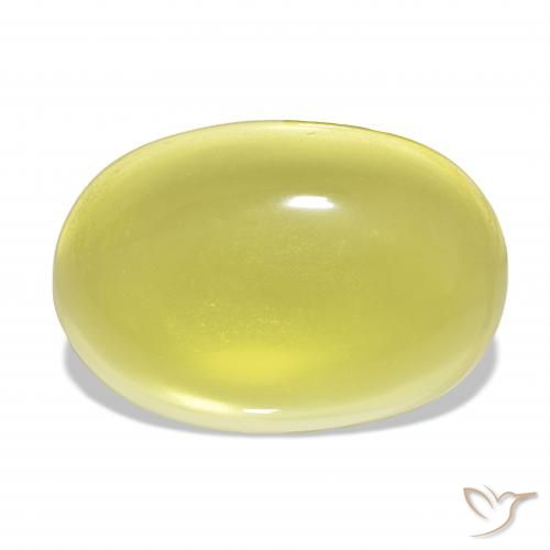 58.77ct 淡黄色 石英, 椭圆形, 透明