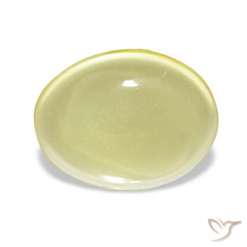 6.50ct 淡黄色 石英, 椭圆形, 透明