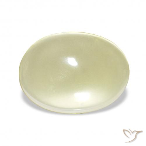 6.12ct 淡奶油黄色 石英, 椭圆形, 透明