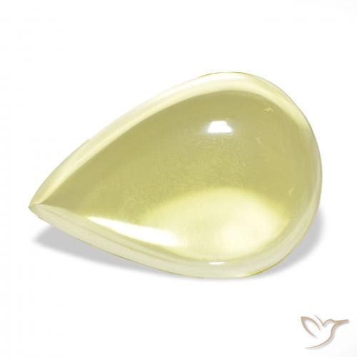 52.29ct 淡黄色 石英, 梨形, 透明
