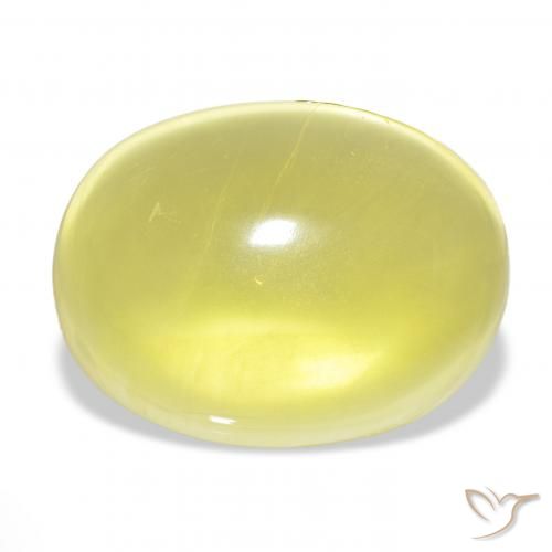 69.55ct 淡黄色 石英, 椭圆形, 透明
