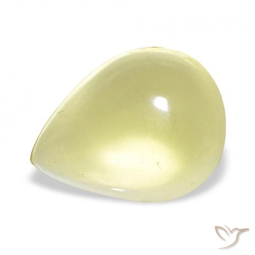 14.16ct 浅玉米黄 石英, 梨形, 透明