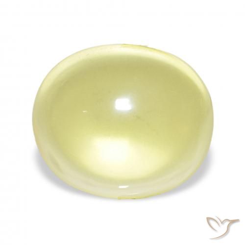 23.31ct 淡黄色 石英, 椭圆形, 透明