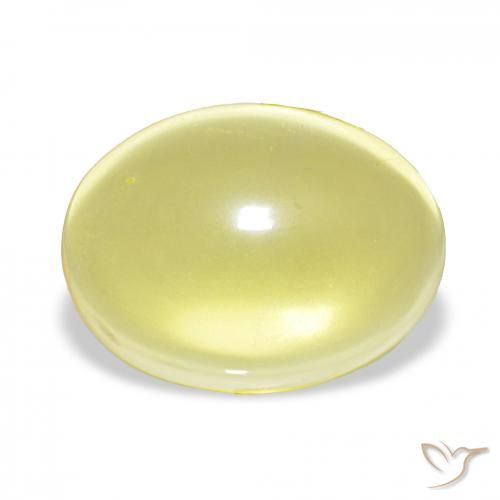 20.83ct 淡黄色 石英, 椭圆形, 透明