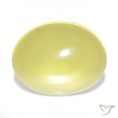 71.49ct 淡黄色 石英, 椭圆形, 透明
