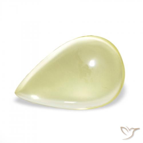 11.15ct 淡黄色 石英, 梨形, 透明