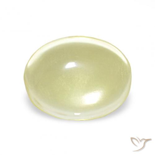 4.10ct 淡黄色 石英, 椭圆形, 透明