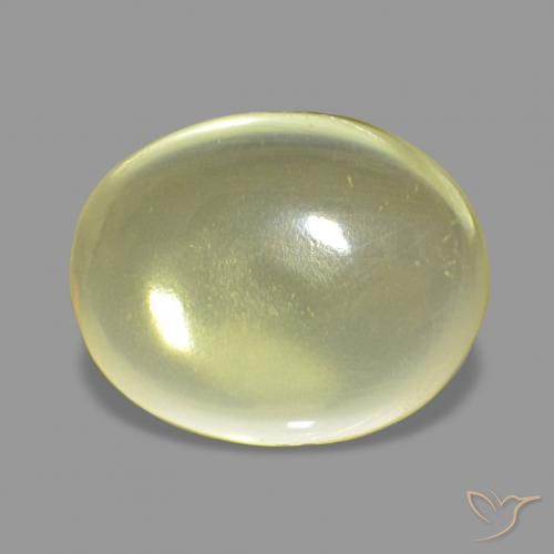 4.91ct 淡菠萝黄 石英 宝石, 椭圆形, 透明