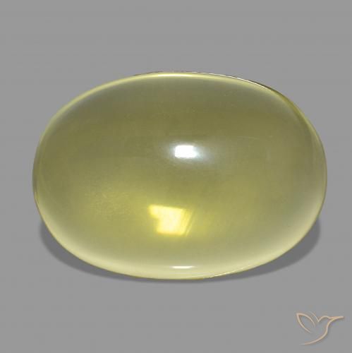 46.42ct 淡菠萝黄 石英 宝石, 椭圆形, 透明