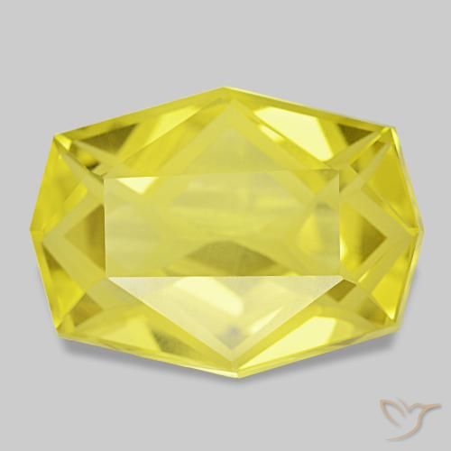 12.75克拉天然黄色石英，异形，18.2×13.5毫米，VVS