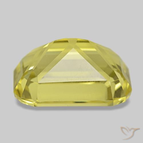 8.97克拉天然黄色石英，祖母绿式切割，15.2×10.9毫米，VVS
