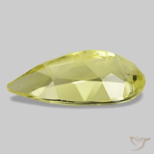 4.70克拉天然黄色石英，梨形，17×8.6毫米，VVS