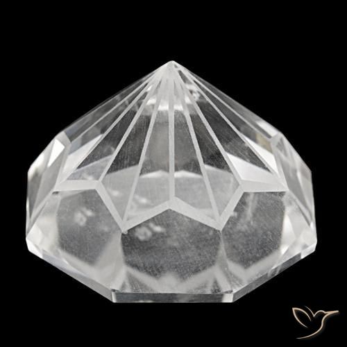48.56克拉天然白色石英，祖母绿式切割，23×23毫米，VS
