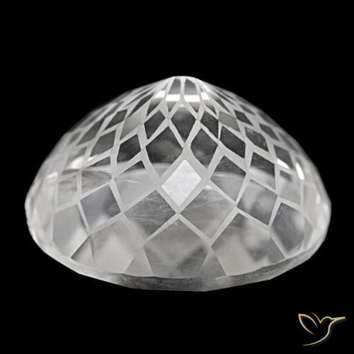 58.94克拉天然白色石英，椭圆形切割，26.8×24.2毫米，VS