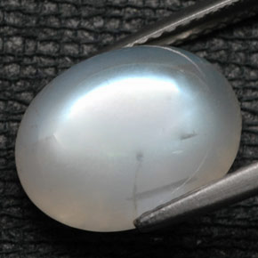 5.72克拉天然白色彩虹月光石，透明，12.5×9.7毫米，透明/半透明