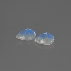 天然白色彩虹月光石，透明，5.1×4毫米，透明/半透明