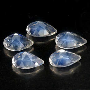 天然彩虹月光石，梨形，6×4.2毫米，VS